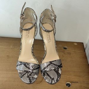 Snake print heels
